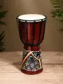 Сувенирный музыкальный инструмент Барабан Джембе, 10x10x30 см, махагон