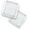 Набор стеклянных тарелок 150х150 мм, 2 шт, квадратные, прозрачные