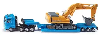 Экскаватор Siku Тягач с экскаватором Liebherr, 1847 1:87, 27.5 см, синий/желтый