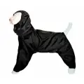 Комплект: Теплый комбинезон+Снуд (шапка) для американского стаффордширского терьера суки, на флисе, повышенной прочности, цвет черный