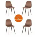 Комплект стульев для кухни TetChair BREEZE (mod. 4724), 4 шт, коричневый/орех