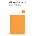 Бутылка с силиконовым чехлом Memobottle A5, оранжевый