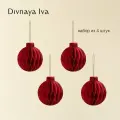 Дизайнерские ёлочные игрушки на магните, набор 4 шт, украшение новогоднее, Divnaya Iva