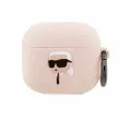 Lagerfeld для Airpods 3 чехол Silicone case with ring NFT 3D Karl Pink