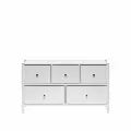 Комод Leset Хайди широкий 5 ящиков, белый