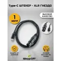 Type-C штекер - XLR гнездо (1 метр)