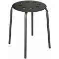 Табурет Nika с пластмассовым сиденьем ТП01, цвет: черный