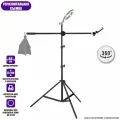 Напольная стойка штатив для кольцевой лампы JBH-G16 для съемки сверху с крючком для противовеса и держателем телефона