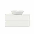Тумба Belux Джаз 100см с раковиной Дубай 570 Белый глянцевый (1)