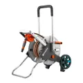 Тележка для шлангов металлическая Gardena AquaRoll M Easy с комплектом для полива