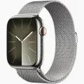 Умные часы Apple Watch Series 9 45 мм Steel Case GPS + Cellular, Silver Milanese Loop