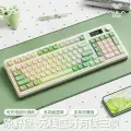 Aula S99pro Bluetooth Беспроводная клавиатура Трехрежимная RGB-ручка Смарт-экран Беспроводная игровая клавиатура Специальная эргономичная клавиатура, Green