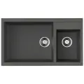 Кухонная мойка OMOIKIRI Tedori 86-2-LB-PL 86х50см искусственный гранит/платина