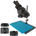 3.5x-90x Industrial Binocular Stereo Microscope Magnification 56 Adjustable LED Lights Professional Phone Soldering Repair
