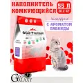 Eco-premium Наполнитель древесный комкующийся с лавандой 55 л