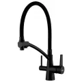 Смеситель для кухни (мойки) Gappo G4398-16 с подключением фильтра, черный матовый