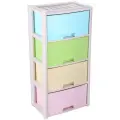 Альтернатива Комод пластиковый М7838 Колорит, 4 ящика, разноцветный