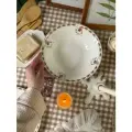 Тарелка глубокая с кроликом фарфор