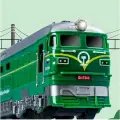 Локомотив поезд инерционный с дымом, светом и звуками 33 см. 2202 (Цвет: Зеленый)