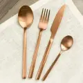 Набор столовых приборов Саппоро Kunstwerk розовое золото на 4 персоны