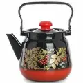 Чайник 3,5л (эмаль) с/рис Красно-Черный