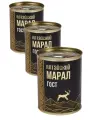 Мясо тушеное. Алтайский марал 3 шт*338 г высший сорт ГОСТ 32125-2013