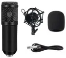 Конденсаторный микрофон BM-800, металлический держатель паук, ветрозащита, черный