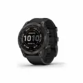 Умные часы GARMIN FENIX 7 Sapphire Solar титановый серый DLC с черным ремешком