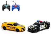 Набор машин радиоуправляемых «Полицейская погоня», 2 шт, 1:24, работают от батареек