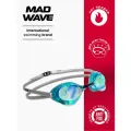 Очки для плавания MAD WAVE Turbo Racer II Rainbow, бирюзовый