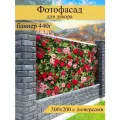 Фотофасад для забора, декоративный баннер для дачи и дома, 200х300см