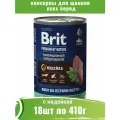 Brit Premium 18шт по 410г консервы с индейкой для щенков