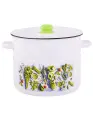 Кастрюля с крышкой Appetite Свежая зелень, эмалированная, 9 л