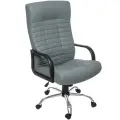 Компьютерное кресло Роскресла Атлант М (Хром) офисное, обивка: экокожа, цвет: серый