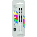 Стержень для гелевой ручки PARKER Gel Ball Point Z10 М, 0.7 мм, 98 мм черный 2 шт.