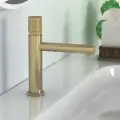 Смеситель для раковины Vincea Groove VBF-4G1BG4, брашированное золото
