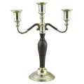 Канделябр на 3 свечи с деревянной вставкой на основании AL-80-384 Италия