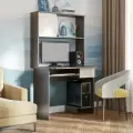 Стол компьютерный №2 (0,9х1,58х0,6) венге и белфорт