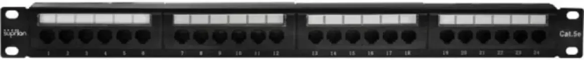 Патч-панель UTP 24хRJ-45 кат.5E 1U 19дюйм SUPRLAN 10-0403