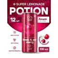 Лимонад без сахара с витаминами Potion Super Lemonade Вишня + Черешня, 12шт х 330 мл