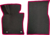 Коврики ЕВА для Toyota Camry XV70 (2017-2022) / Тойота Камри XV70 / Черные соты / Бордовый кант / Комплект 2 шт.