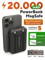 Hoco Power bank 20000mAh с MagSafe / внешний аккумулятор с быстрой зарядкой, выходы Type-C и LightningH