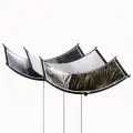 Светоотражатель полукруглый 3в1 размером 105х260 см на каркасе Fotokvant RW-105260S
