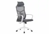 Компьютерное кресло Montana Woodville белый, серый, пластик, сетка, мягкое сиденье, с подлокотниками