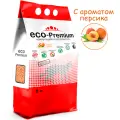 Наполнитель ECO-PREMIUM комкующийся древесный с персиком (5 л)