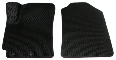 Передние EVA/ЭВА коврики на HYUNDAI SOLARIS, хендай солярис,2017-2023 гв, с 3Д лапой, Износостойкие, черные соты с черным кантом