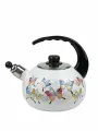 Эмалированный чайник со свистком 2.5л KAMILLE.