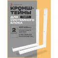 Кронштейн(320х420) для системного блока (ПК) на стену/стойка. Проф труба 20х40. 2 штуки. Белый. GardenChef