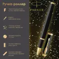 Ручка-роллер Parker IM Core Black Lacquer GT, корпус черный глянцевый лак, позолоченные детали, черная (1931659)