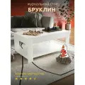 Стол журнальный приставной прикроватный с полкой Бруклин 110х60х50 см, цвет белый